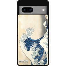 Google Pixel 7a Case Hülle - Silikon schwarz Kunstbild - Die große Welle vor Kanagawa - Hokusai