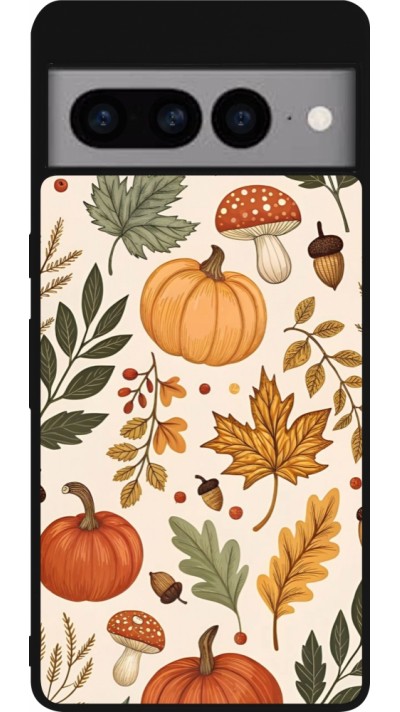 Google Pixel 7 Pro Case Hülle - Silikon schwarz Autumn 25 Autumn pattern