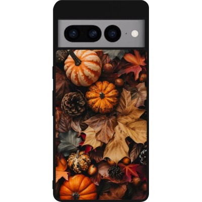 Google Pixel 7 Pro Case Hülle - Silikon schwarz Autumn 25 Pumpkin