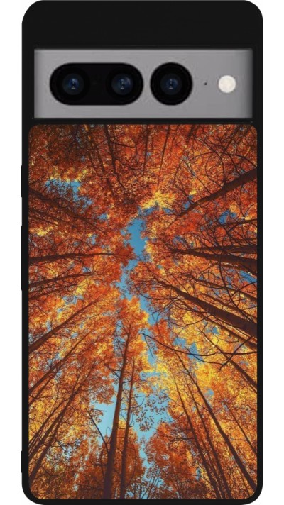 Google Pixel 7 Pro Case Hülle - Silikon schwarz Autumn 25 Trees