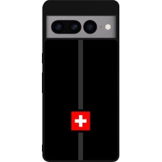 Google Pixel 7 Pro Case Hülle - Silikon schwarz Kanton CH schwarz
