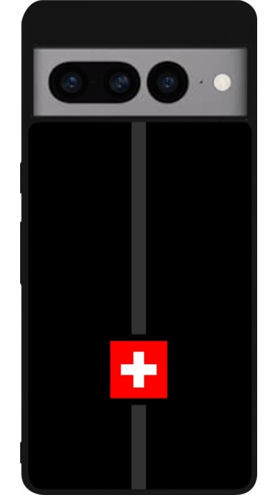 Google Pixel 7 Pro Case Hülle - Silikon schwarz Kanton CH schwarz