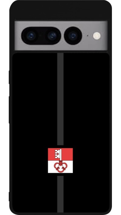 Google Pixel 7 Pro Case Hülle - Silikon schwarz Kanton OW schwarz