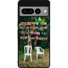 Google Pixel 7 Pro Case Hülle - Silikon schwarz Chairs DTMF