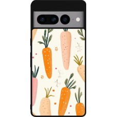 Google Pixel 7 Pro Case Hülle - Silikon schwarz Easter 2026 Illustration carrots