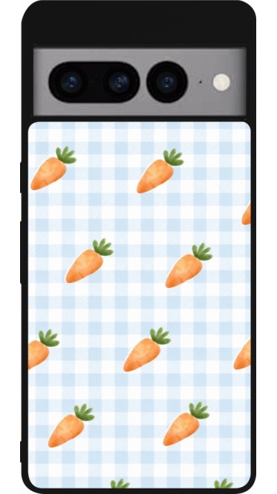 Google Pixel 7 Pro Case Hülle - Silikon schwarz Easter 2026 Pattern carrots