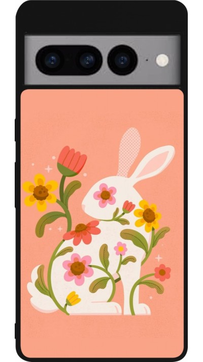Google Pixel 7 Pro Case Hülle - Silikon schwarz Easter 2026 Rabbit collage