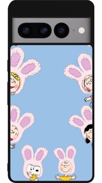 Google Pixel 7 Pro Case Hülle - Silikon schwarz Easter 2026 Snoopy