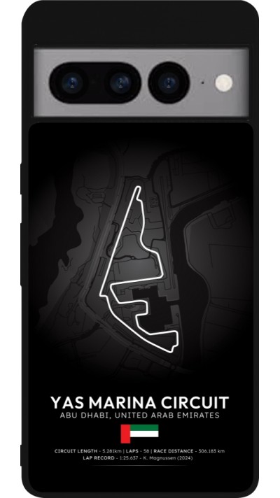Google Pixel 7 Pro Case Hülle - Silikon schwarz F1 Track 2025 Abu Dhabi