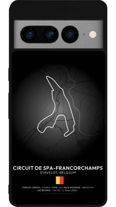 Google Pixel 7 Pro Case Hülle - Silikon schwarz F1 Track 2025 Belgium