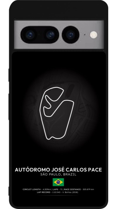 Google Pixel 7 Pro Case Hülle - Silikon schwarz F1 Track 2025 Brazil