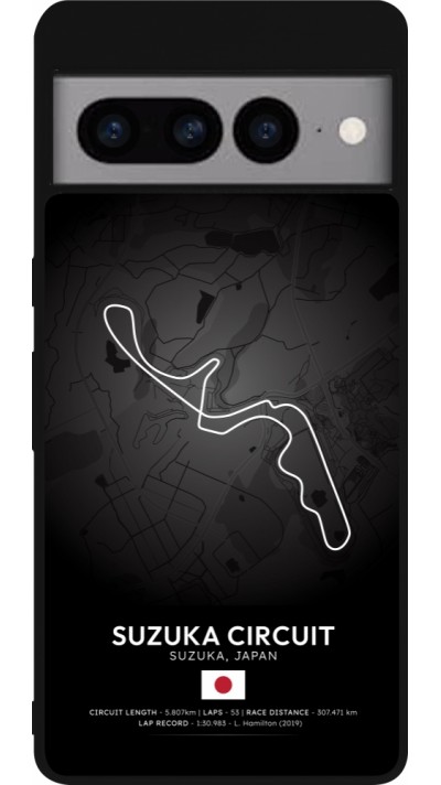 Google Pixel 7 Pro Case Hülle - Silikon schwarz F1 Track 2025 Japan