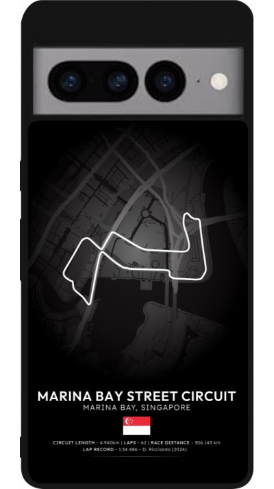 Google Pixel 7 Pro Case Hülle - Silikon schwarz F1 Track 2025 Singapore