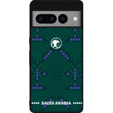 Google Pixel 7 Pro Case Hülle - Silikon schwarz Saudi Arabien 2026 personalisierbares Fussballtrikot