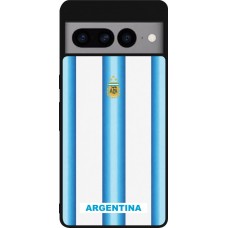 Google Pixel 7 Pro Case Hülle - Silikon schwarz Argentinien 2026 personalisierbares Fussballtrikot