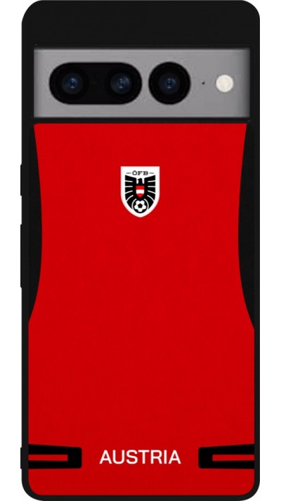 Google Pixel 7 Pro Case Hülle - Silikon schwarz O?sterreich 2026 personalisierbares Fussballtrikot