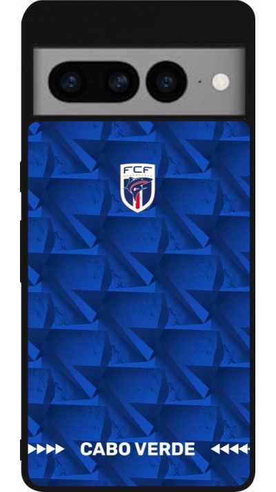 Google Pixel 7 Pro Case Hülle - Silikon schwarz Kap Verde 2026 personalisierbares Fussballtrikot