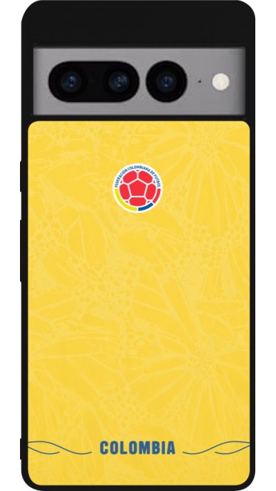 Google Pixel 7 Pro Case Hülle - Silikon schwarz Kolumbien 2026 personalisierbares Fussballtrikot