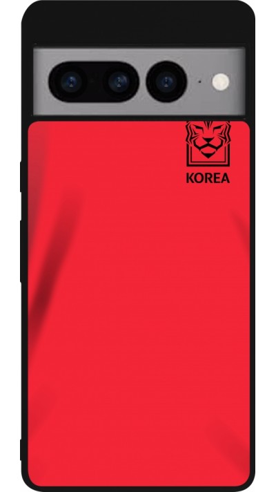 Google Pixel 7 Pro Case Hülle - Silikon schwarz Südkorea 2022 personalisierbares Fussballtrikot