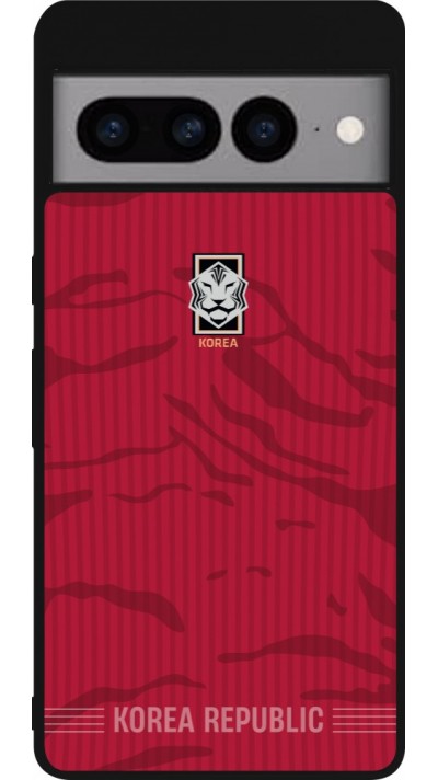 Google Pixel 7 Pro Case Hülle - Silikon schwarz Südkorea 2026 personalisierbares Fussballtrikot
