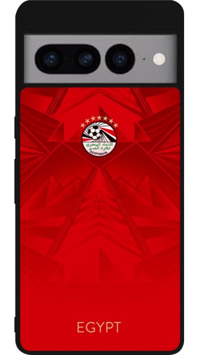 Google Pixel 7 Pro Case Hülle - Silikon schwarz Ägypten 2026 personalisierbares Fussballtrikot