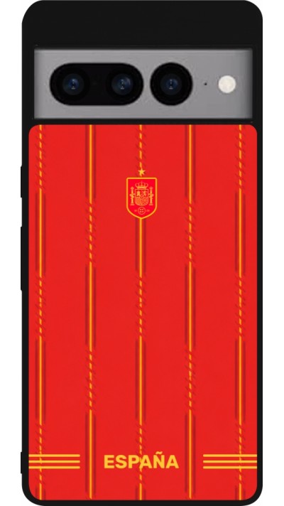 Google Pixel 7 Pro Case Hülle - Silikon schwarz Spanien 2026 personalisierbares Fussballtrikot