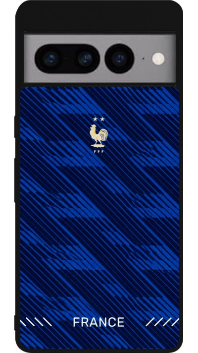 Google Pixel 7 Pro Case Hülle - Silikon schwarz Frankreich 2026 personalisierbares Fussballtrikot