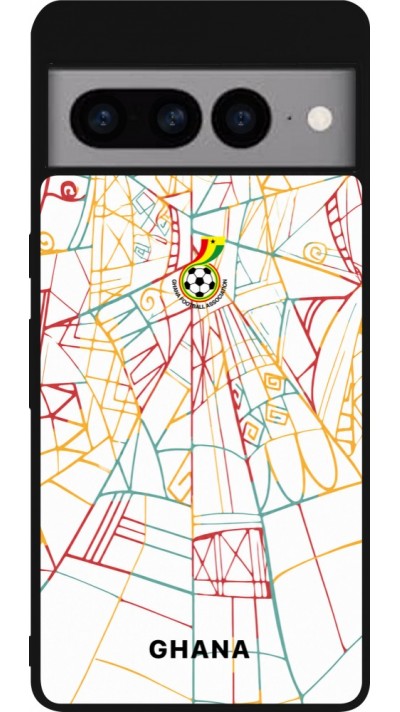 Google Pixel 7 Pro Case Hülle - Silikon schwarz Ghana 2026 personalisierbares Fussballtrikot