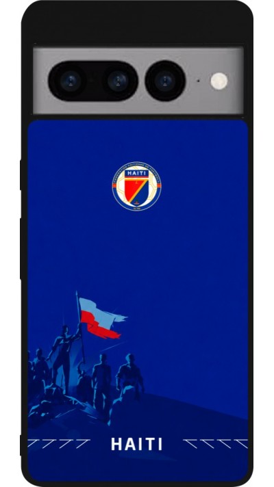 Google Pixel 7 Pro Case Hülle - Silikon schwarz Haiti 2026 personalisierbares Fussballtrikot