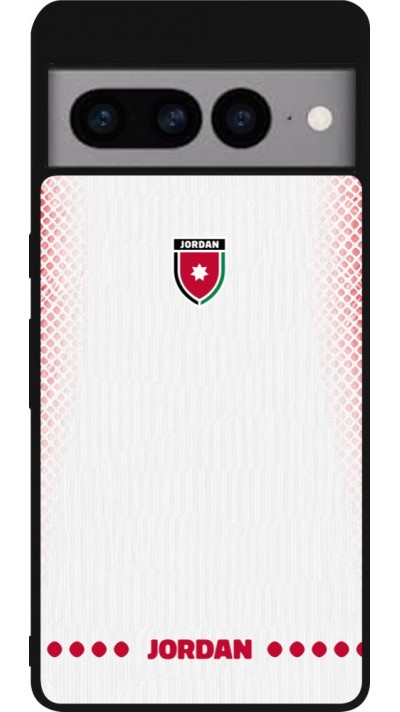 Google Pixel 7 Pro Case Hülle - Silikon schwarz Jordanien 2026 personalisierbares Fussballtrikot