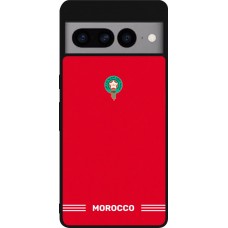 Google Pixel 7 Pro Case Hülle - Silikon schwarz Marokko 2026 personalisierbares Fussballtrikot
