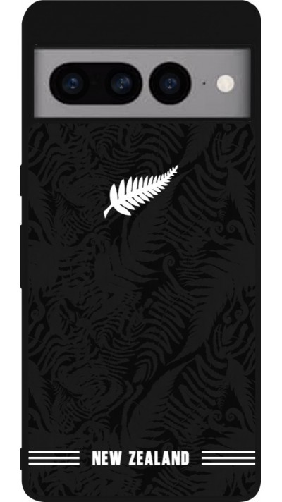 Google Pixel 7 Pro Case Hülle - Silikon schwarz Neuseeland 2026 personalisierbares Fussballtrikot