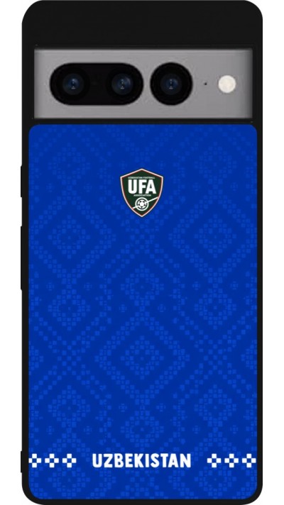 Google Pixel 7 Pro Case Hülle - Silikon schwarz Usbekistan 2026 personalisierbares Fussballtrikot