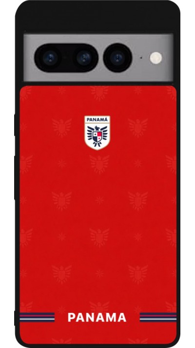 Google Pixel 7 Pro Case Hülle - Silikon schwarz Panama 2026 personalisierbares Fussballtrikot