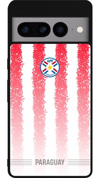 Google Pixel 7 Pro Case Hülle - Silikon schwarz Paraguay 2026 personalisierbares Fussballtrikot