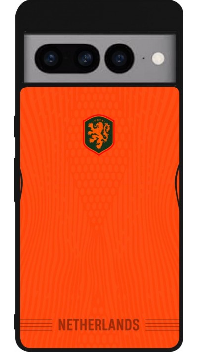Google Pixel 7 Pro Case Hülle - Silikon schwarz Niederlande 2026 personalisierbares Fussballtrikot