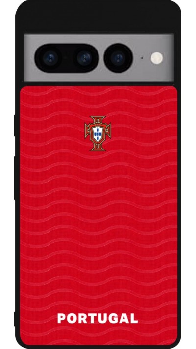 Google Pixel 7 Pro Case Hülle - Silikon schwarz Portugal 2026 personalisierbares Fussballtrikot