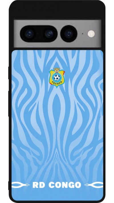 Google Pixel 7 Pro Case Hülle - Silikon schwarz Demokratische Republik Kongo 2026 personalisierbares Fussballtrikot