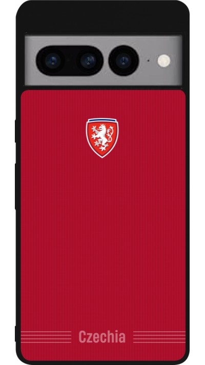 Google Pixel 7 Pro Case Hülle - Silikon schwarz Tschechische Republik 2026 personalisierbares Fussballtrikot