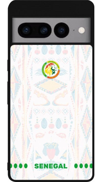 Google Pixel 7 Pro Case Hülle - Silikon schwarz Senegal 2026 personalisierbares Fussballtrikot
