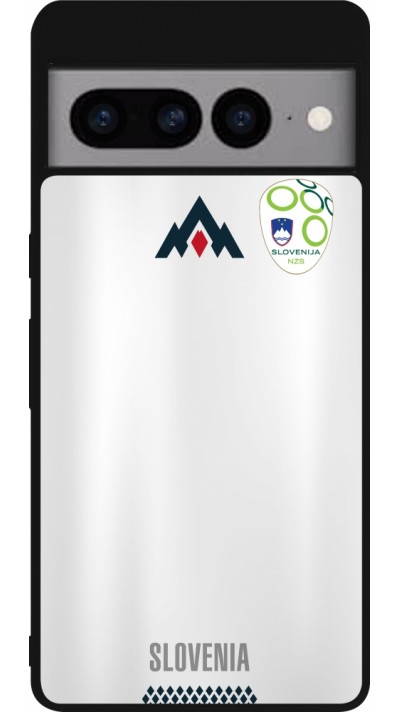 Google Pixel 7 Pro Case Hülle - Silikon schwarz Fussballtrikot Slowenien