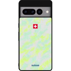 Google Pixel 7 Pro Case Hülle - Silikon schwarz Schweiz Away 2026 personalisierbares Fussballtrikot
