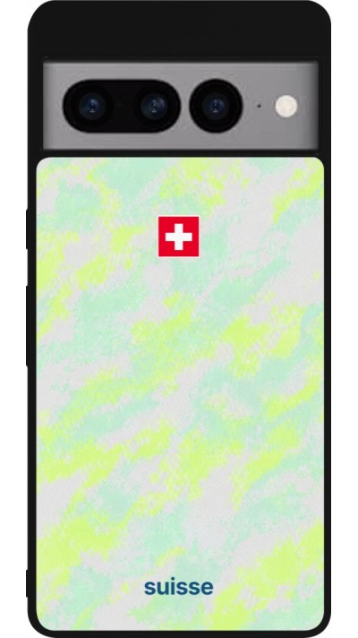 Google Pixel 7 Pro Case Hülle - Silikon schwarz Schweiz Away 2026 personalisierbares Fussballtrikot