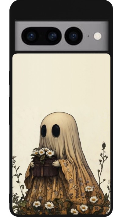 Google Pixel 7 Pro Case Hülle - Silikon schwarz Halloween 2025 Ghost gardener