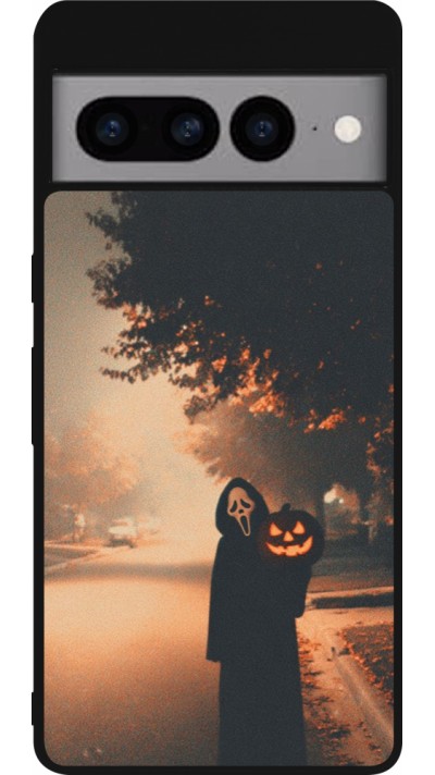 Google Pixel 7 Pro Case Hülle - Silikon schwarz Halloween 2025 Scream