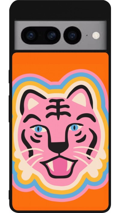 Google Pixel 7 Pro Case Hülle - Silikon schwarz Lion colors 2026