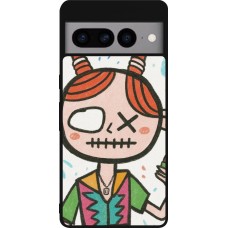 Coque Google Pixel 7 Pro - Silicone rigide noir Little Girl Sketch