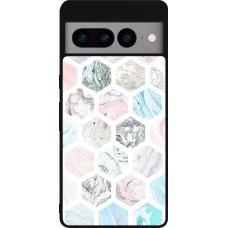 Google Pixel 7 Pro Case Hülle - Silikon schwarz Marble Everything