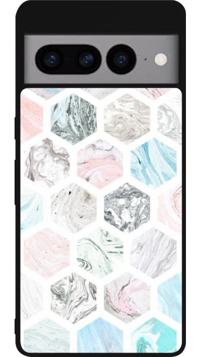 Coque Google Pixel 7 Pro - Silicone rigide noir Marble Everything