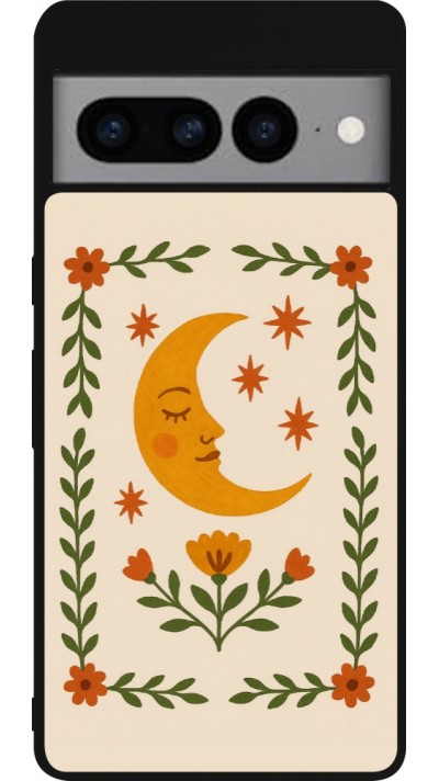Google Pixel 7 Pro Case Hülle - Silikon schwarz Half moon stamp 2026
